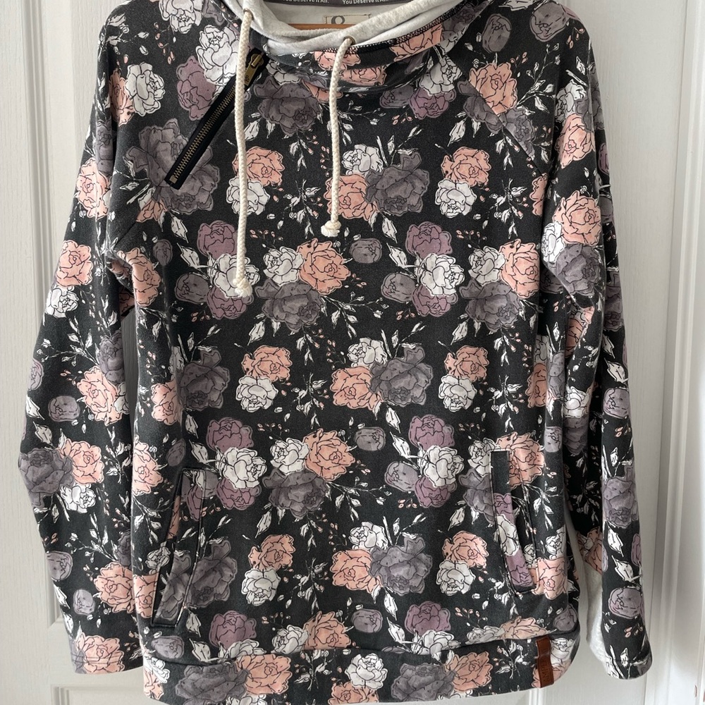 Ampersand Avenue Floral Double Hood hoodie